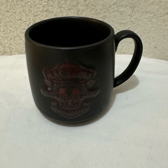Mac Tools Made to Last Ceramic Coffee Cup Mug Black with 3D Red Logo - Picture 3 of 6